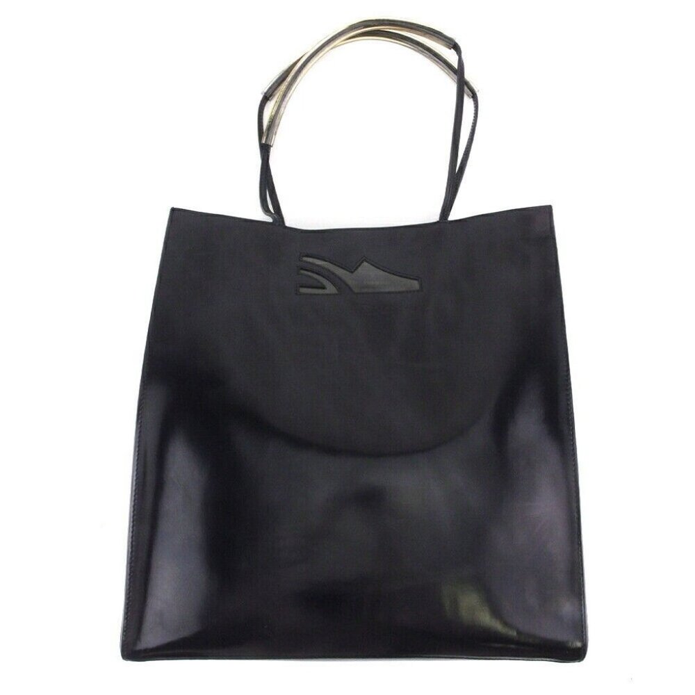 Salvatore Ferragamo Tote Bag Logo Leather Authentic
